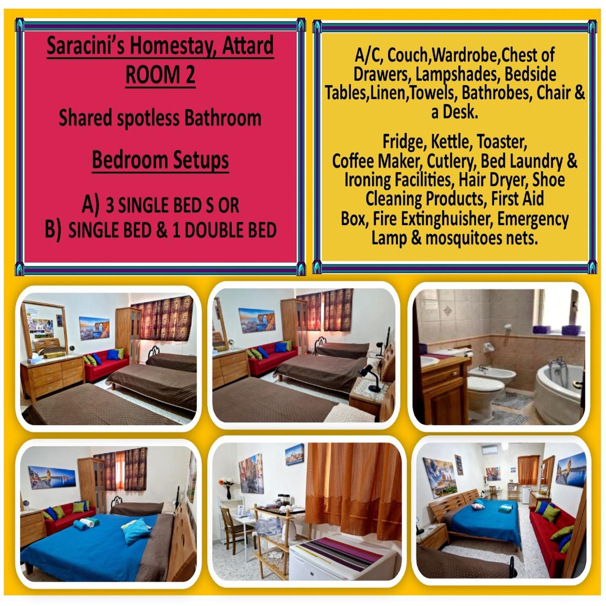 Saracini'S Homestay Attard Exterior foto